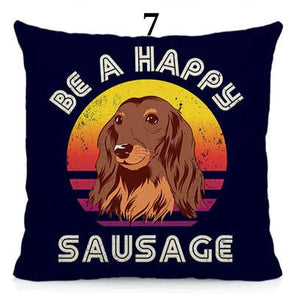I Love My Dachshund Throw Pillows - 16 Designs-Cushion Cover-Dachshund, Home Decor, Pillows-Small-7 - Be A Happy Sausage Dog-8