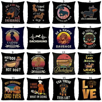 I Love My Dachshund Throw Pillows 16 Designs 360x