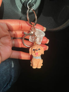 I Love My Golden Retriever Keychain-Accessories-Accessories, Dogs, Golden Retriever, Keychain-2