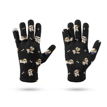 Load image into Gallery viewer, I Love My Shih Tzu Touch Screen Gloves-Accessories-Accessories, Dog Dad Gifts, Dog Mom Gifts, Gloves-4