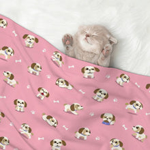 Load image into Gallery viewer, I Love My Shih Tzu Soft Blanket for Dog-Pet Furniture-7