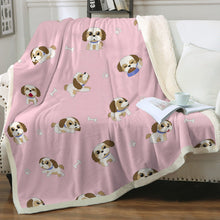 Load image into Gallery viewer, I Love My Shih Tzu Soft Warm Fleece Blanket - 4 Colors-Blanket-Blankets, Home Decor, Shih Tzu-15