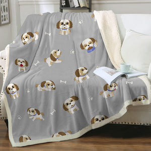 I Love My Shih Tzu Soft Warm Fleece Blanket - 4 Colors-Blanket-Blankets, Home Decor, Shih Tzu-16