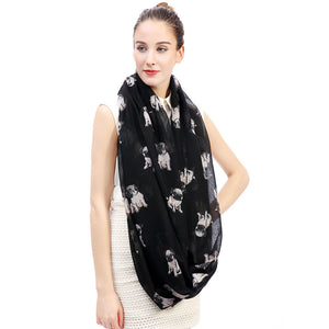 I Love Pugs Infinity Loop Scarves-Accessories-Accessories, Dogs, Pug, Scarf-8