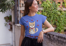 Load image into Gallery viewer, I Love Shiba Inu Women&#39;s T-Shirt-Apparel-Apparel, Dogs, Shiba Inu, T Shirt-Blue-Small-3