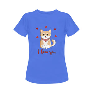 I Love Shiba Inu Women's T-Shirt-Apparel-Apparel, Dogs, Shiba Inu, T Shirt-7