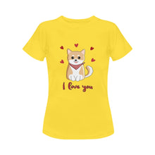 Load image into Gallery viewer, I Love Shiba Inu Women&#39;s T-Shirt-Apparel-Apparel, Dogs, Shiba Inu, T Shirt-8