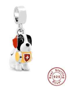 I Love St. Bernard Silver Pendant-Dog Themed Jewellery-Accessories, Dogs, Jewellery, Pendant, Saint Bernard-2