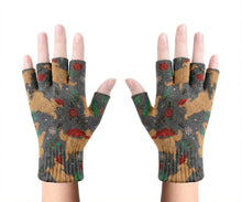 Load image into Gallery viewer, I Love Yellow Labradors and Christmas Touch Screen Gloves-Accessories-Accessories,Christmas,Dog Dad Gifts,Dog Mom Gifts,Gloves,Labrador-Gray-Fingerless Gloves-3