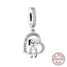 Load image into Gallery viewer, I Love You Forever Dalmatian Silver Charm Pendant-Dog Themed Jewellery-Dalmatian, Jewellery, Pendant-2