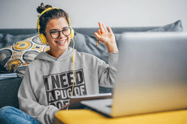 I Need a Pug of Coffee Women's Cotton Fleece Hoodie Sweatshirt - 4 Colors-Apparel-Apparel, Hoodie, Pug, Sweatshirt-12