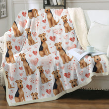 Load image into Gallery viewer, Infinite Airedale Terrier Love Soft Warm Fleece Blanket-Blanket-Airedale Terrier, Blankets, Home Decor-14