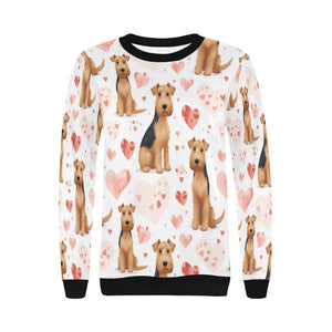 Infinite Airedale Terrier Love Women's Sweatshirt-Apparel-Airedale Terrier, Apparel, Shirt, Sweatshirt-2