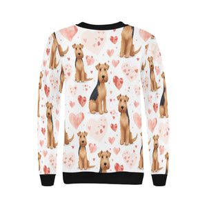 Infinite Airedale Terrier Love Women's Sweatshirt-Apparel-Airedale Terrier, Apparel, Shirt, Sweatshirt-3