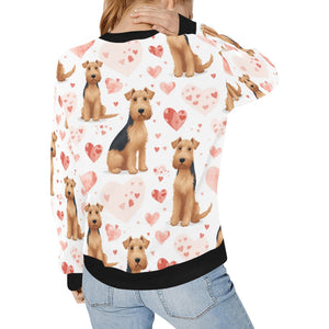 Infinite Airedale Terrier Love Women's Sweatshirt-Apparel-Airedale Terrier, Apparel, Shirt, Sweatshirt-4
