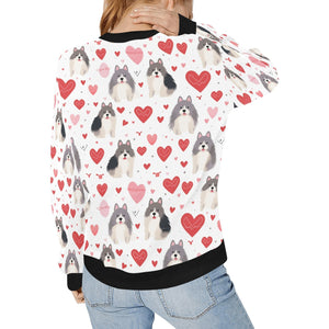 Infinite Alaskan Malamute Love Women's Sweatshirt-Apparel-Alaskan Malamute, Apparel, Shirt, Sweatshirt-4