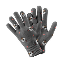 Load image into Gallery viewer, Infinite American Bully Love Touch Screen Gloves-Accessories-Accessories, American Bully, Dog Dad Gifts, Dog Mom Gifts, Gloves-Gray-3