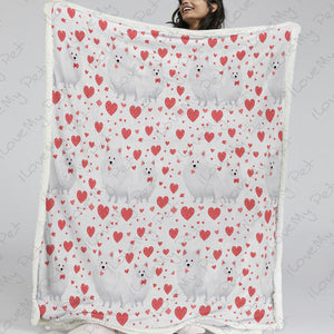 Infinite American Eskimo Dog Love Soft Warm Fleece Blanket-Blanket-American Eskimo Dog, Blankets, Home Decor-2