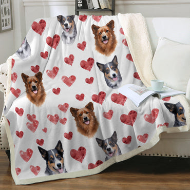 Blue Heeler Blanket - Sherpa Fleece - Infinite Australian Blue Heeler Blanket - Sherpa Fleece - Infinite Australian