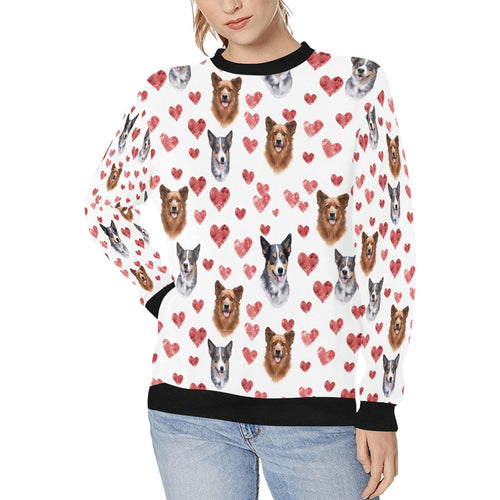 Infinite Australian Cattle Dog Love Women's Sweatshirt-Apparel-Apparel, Australian Cattle Dog, Shirt, Sweatshirt-White-S-1