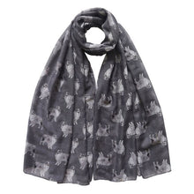 Load image into Gallery viewer, Image of australian shepherd scarf in the color grey