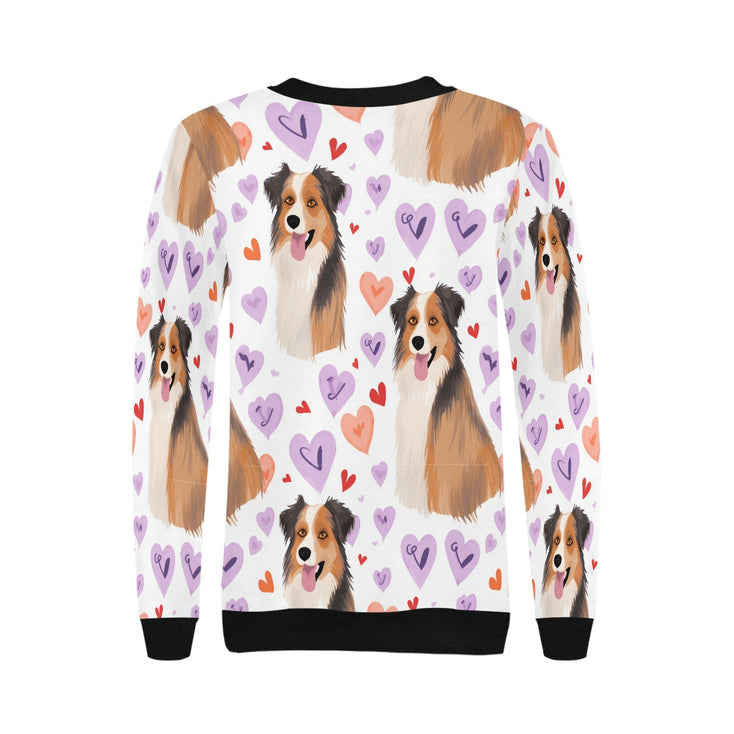 Infinite Australian Shepherd Love Women's Sweatshirt-Apparel-Apparel, Australian Shepherd, Shirt, Sweatshirt-2