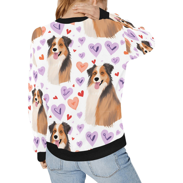 Infinite Australian Shepherd Love Women's Sweatshirt-Apparel-Apparel, Australian Shepherd, Shirt, Sweatshirt-3