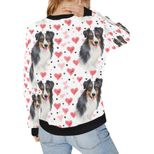 Load image into Gallery viewer, Infinite Australian Shepherd Love Women&#39;s Sweatshirt-Apparel-Apparel, Australian Shepherd, Shirt, Sweatshirt-3