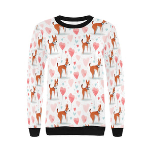 Infinite Basenji Love Women's Sweatshirt-Apparel-Apparel, Basenji, Shirt, Sweatshirt-4
