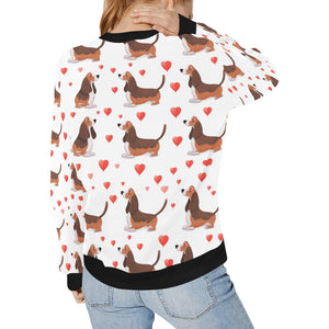 Infinite Basset Hound Love Women's Sweatshirt-Apparel-Apparel, Basset Hound, Shirt, Sweatshirt-2