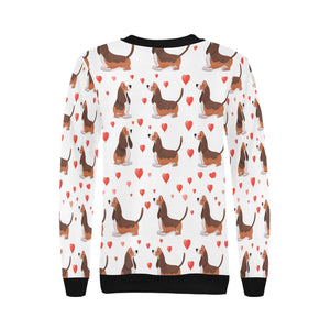 Infinite Basset Hound Love Women's Sweatshirt-Apparel-Apparel, Basset Hound, Shirt, Sweatshirt-3