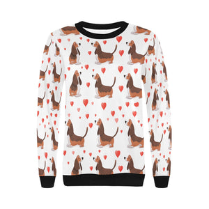 Infinite Basset Hound Love Women's Sweatshirt-Apparel-Apparel, Basset Hound, Shirt, Sweatshirt-4