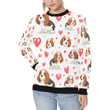 Load image into Gallery viewer, Infinite Beagle Love Women&#39;s Sweatshirt-Apparel-Apparel, Beagle, Shirt, Sweatshirt-White-S-1