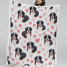 Load image into Gallery viewer, Infinite Bernese Mountain Dog Love Soft Warm Fleece Blanket-Blanket-Bernese Mountain Dog, Blankets, Home Decor-13