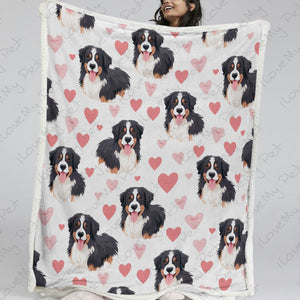 Infinite Bernese Mountain Dog Love Soft Warm Fleece Blanket-Blanket-Bernese Mountain Dog, Blankets, Home Decor-13