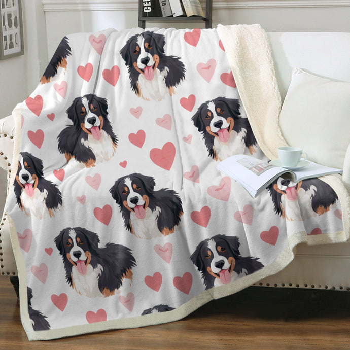 Infinite Bernese Mountain Dog Love Soft Warm Fleece Blanket-Blanket-Bernese Mountain Dog, Blankets, Home Decor-Small-1