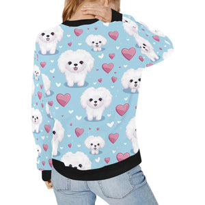 Infinite Bichon Frise Love Women's Sweatshirt-Apparel-Apparel, Bichon Frise, Shirt, Sweatshirt-2