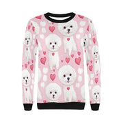 Infinite Bichon Frise Love Women's Sweatshirt-Apparel-Apparel, Bichon Frise, Shirt, Sweatshirt-2