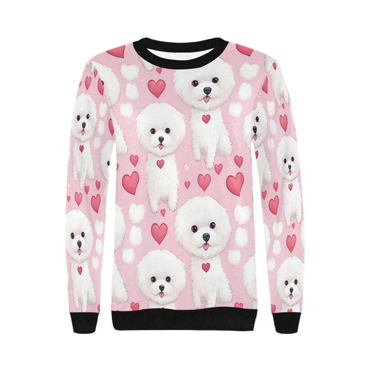 Infinite Bichon Frise Love Women's Sweatshirt-Apparel-Apparel, Bichon Frise, Shirt, Sweatshirt-2