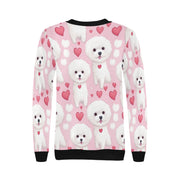 Infinite Bichon Frise Love Women's Sweatshirt-Apparel-Apparel, Bichon Frise, Shirt, Sweatshirt-3