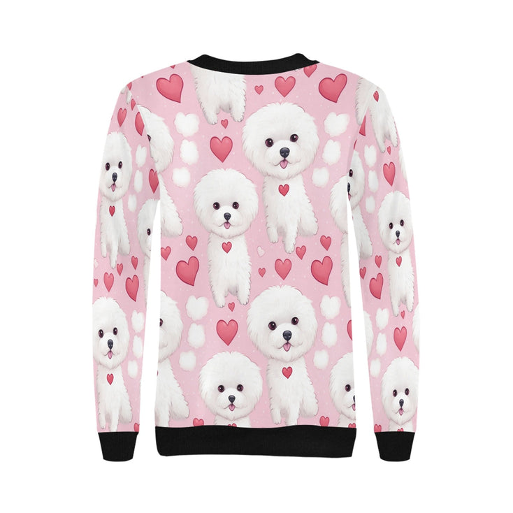 Infinite Bichon Frise Love Women's Sweatshirt-Apparel-Apparel, Bichon Frise, Shirt, Sweatshirt-3