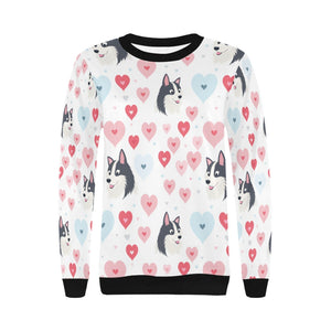 Infinite Husky Love women's sweartshirt-Apparel, Siberian Husky, Sweatshirt-4