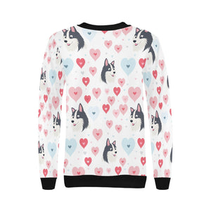 Infinite Husky Love women's sweartshirt-Apparel, Siberian Husky, Sweatshirt-3