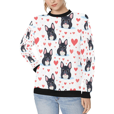 Infinite Black French Bulldog Love Women s Sweatshirt