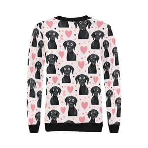 Infinite Black Lab Love Women's Sweatshirt-Apparel-Apparel, Black Labrador, Labrador, Shirt, Sweatshirt-3