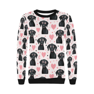 Infinite Black Lab Love Women's Sweatshirt-Apparel-Apparel, Black Labrador, Labrador, Shirt, Sweatshirt-4