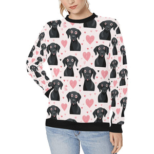 Infinite Black Lab Love Women's Sweatshirt-Apparel-Apparel, Black Labrador, Labrador, Shirt, Sweatshirt-White-S-1