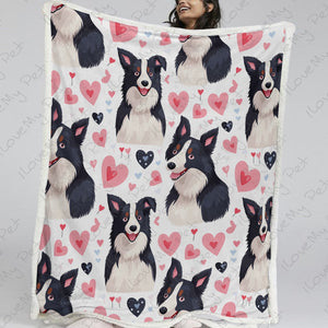Infinite Border Collie Love Soft Warm Fleece Blanket-Blanket-Blankets, Border Collie, Home Decor-13
