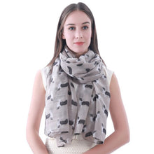 Load image into Gallery viewer, Infinite Border Collie Love Womens Scarves-Accessories-Accessories, Border Collie, Dogs, Scarf-Khaki-2