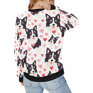 Infinite Border Collie Love Women's Sweatshirt-Apparel-Apparel, Border Collie, Shirt, Sweatshirt-3